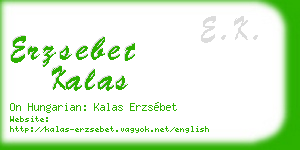 erzsebet kalas business card