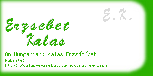 erzsebet kalas business card